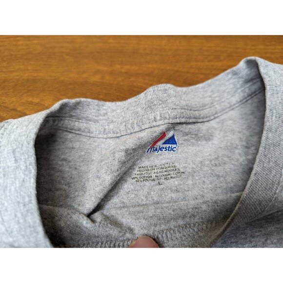 ST. LOUIS CARDINALS Gray Majestic Short Sleeve T-shirt L - Picture 4 of 10